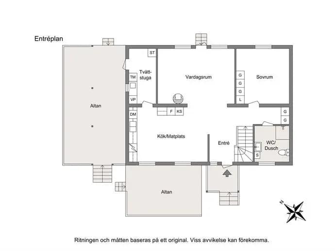 Planritning för Malvavägen 15