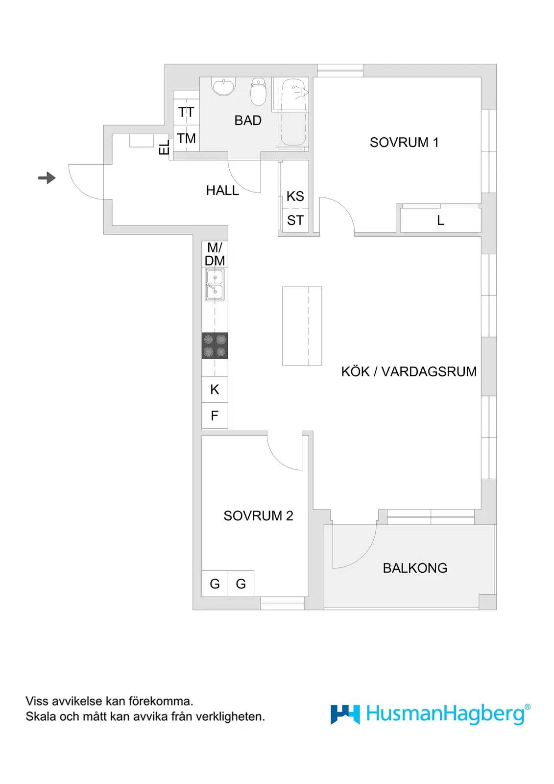 Floor plan for Skärvstensgatan 34