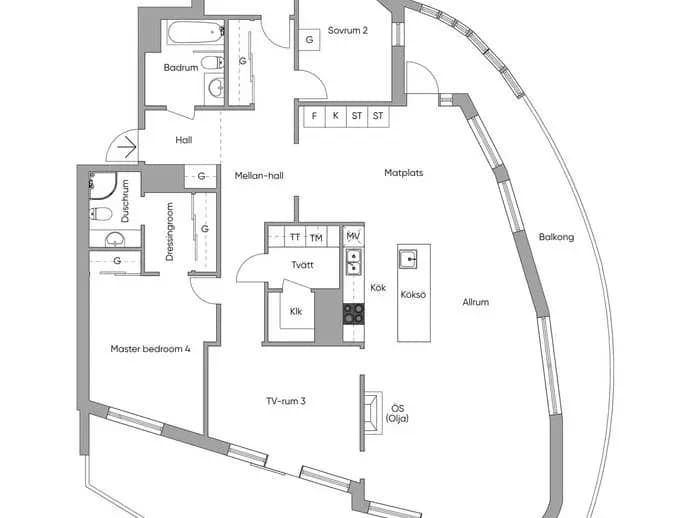 Floor plan for Funäsgatan 6