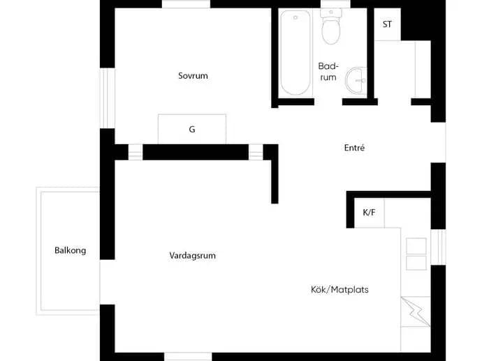 Floor plan for Banslättsvägen 13B