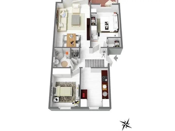 Planritning för Lagmansvägen 7A