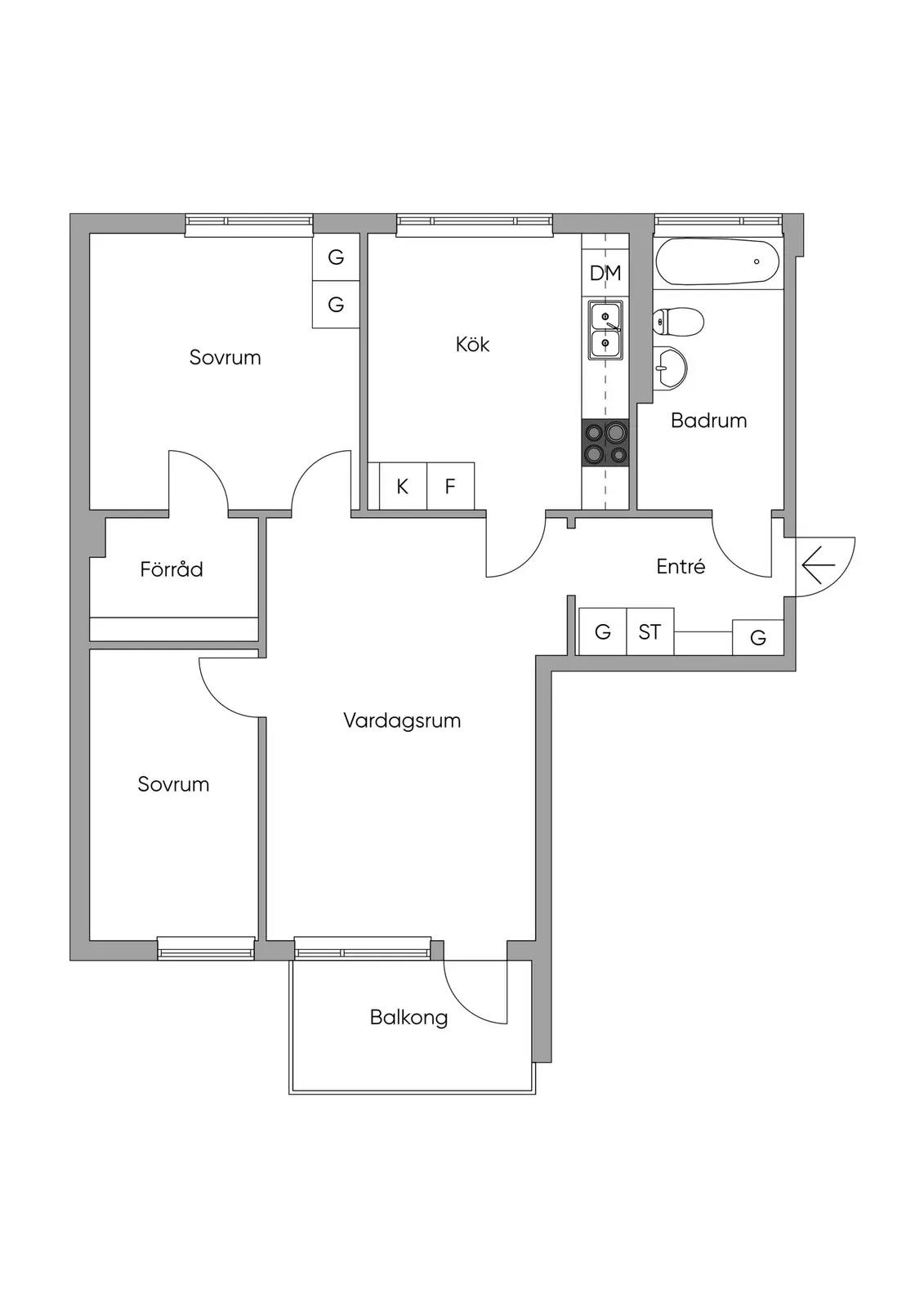 Planritning för Rågsvedsvägen 93