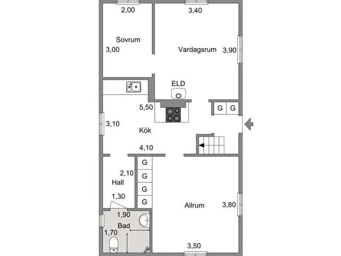 Floor plan for Torsekevägen 129