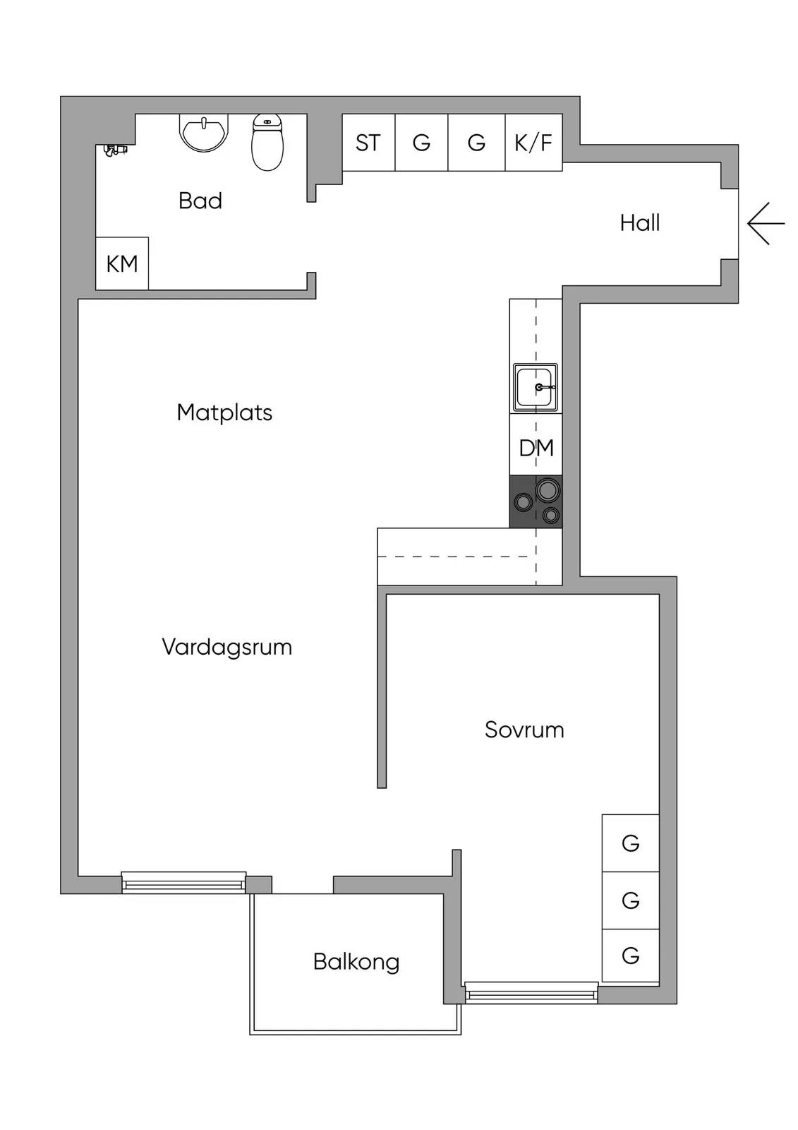 Planritning för Fredsgatan 17