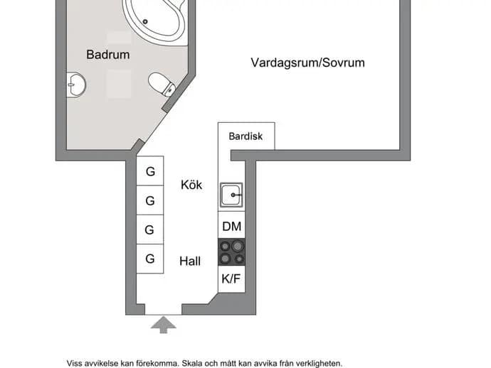 Floor plan for Öregrundsgatan 7