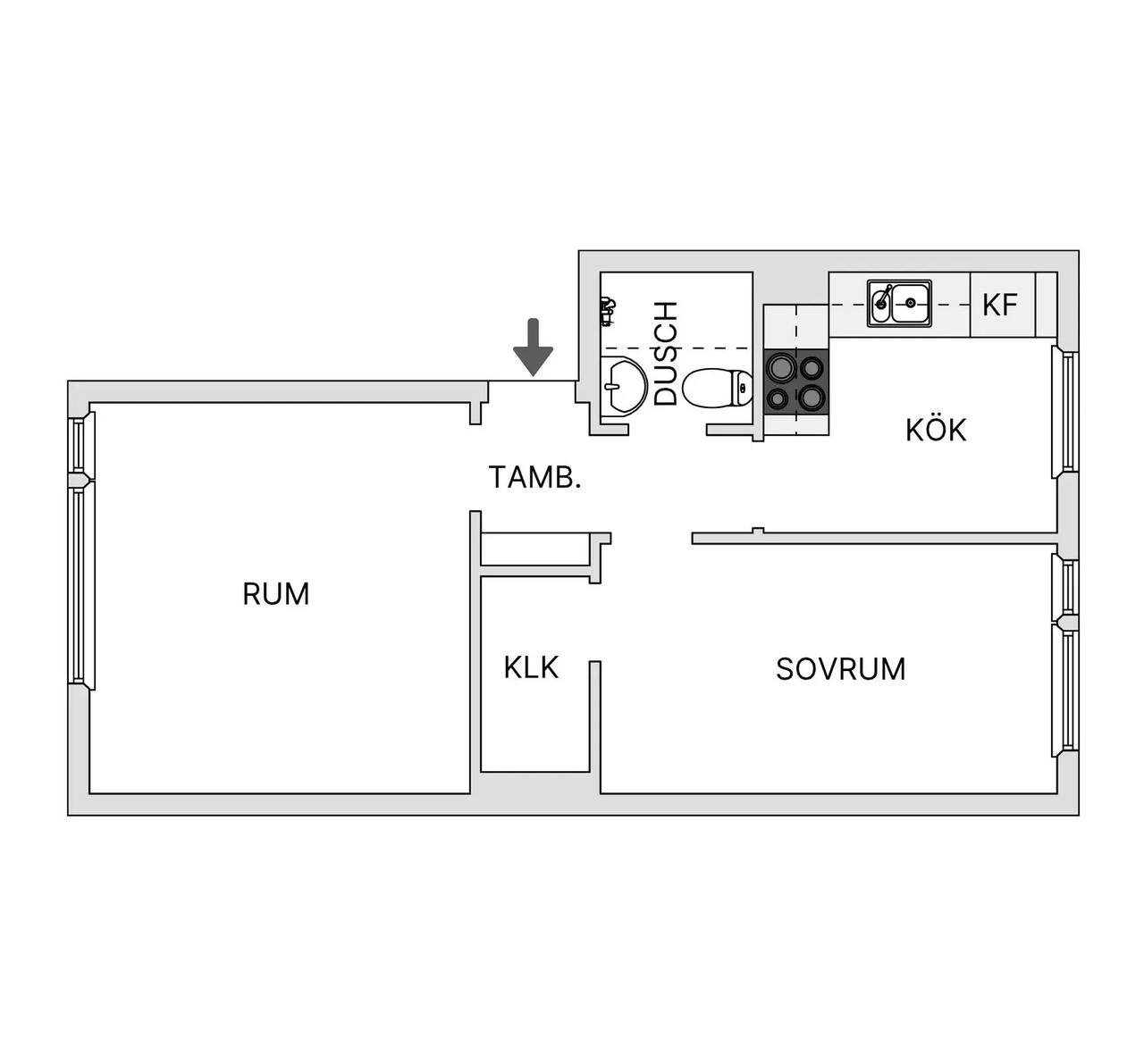 Floor plan for Rambergsvägen 25C