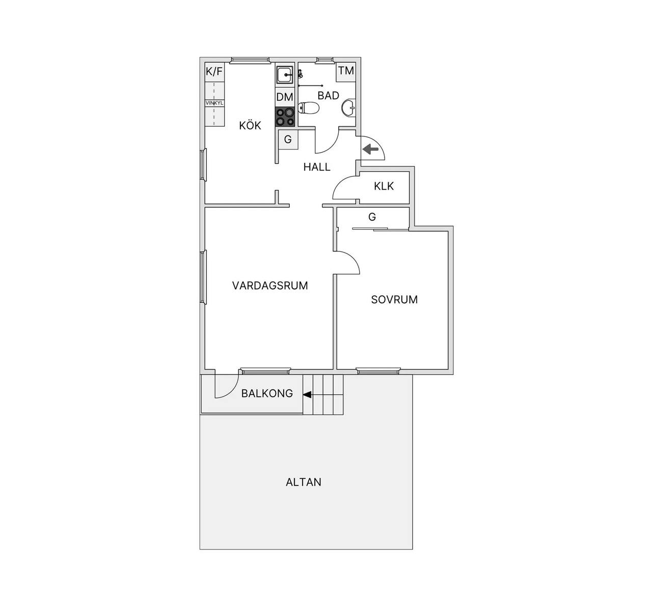 Floor plan for Vaktgatan 3D