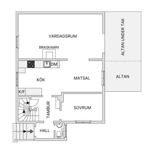 Floor plan for Kung Håkons gata 6
