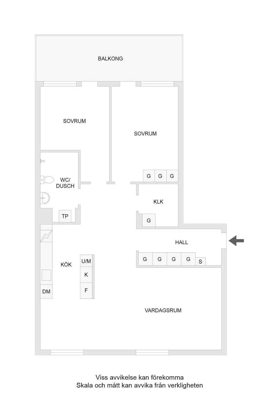 Floor plan for Godsgatan 5