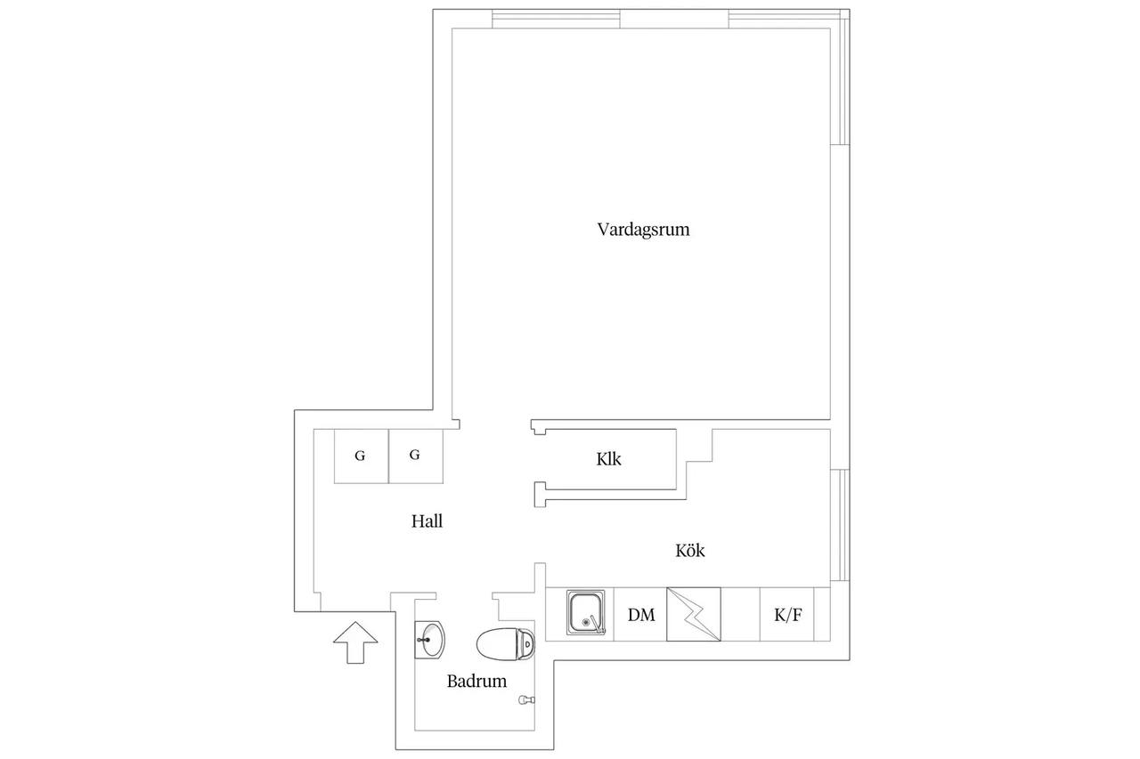 Floor plan for Kungsholmsgatan 13