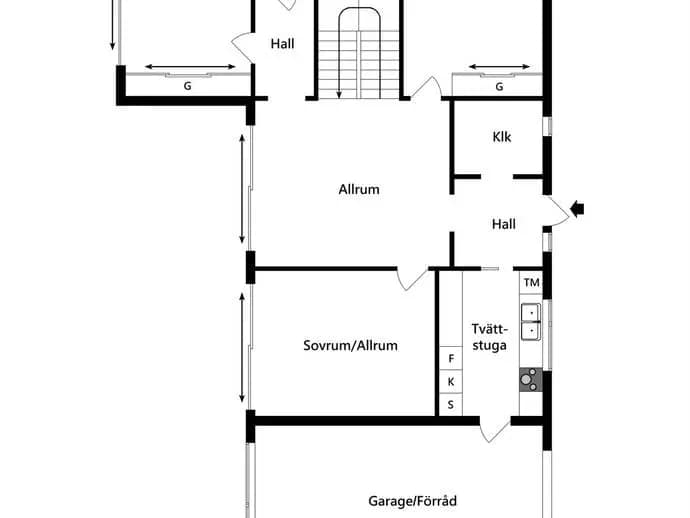 Planritning för Vedskärsvägen 19A