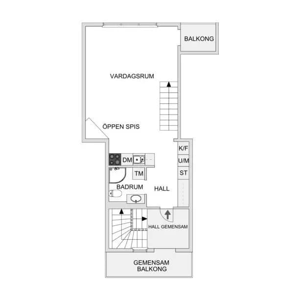 Floor plan for Södergatan 1