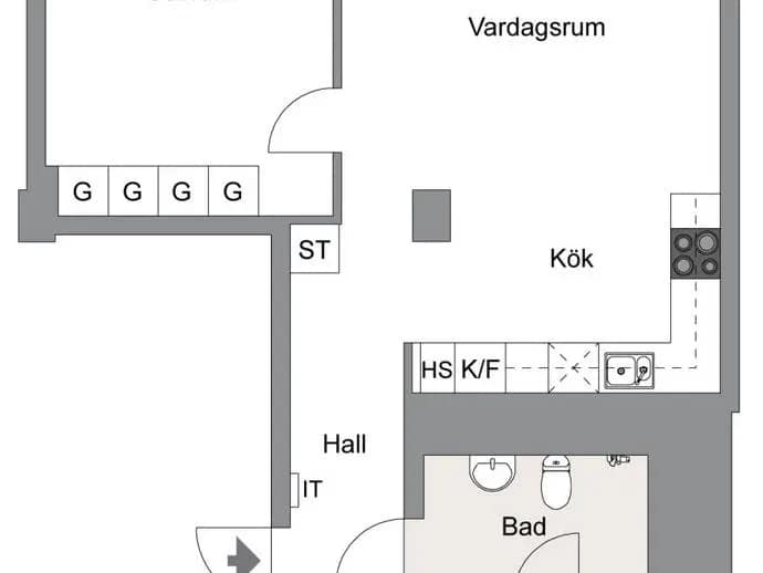 Floor plan for Östersundsgatan 7