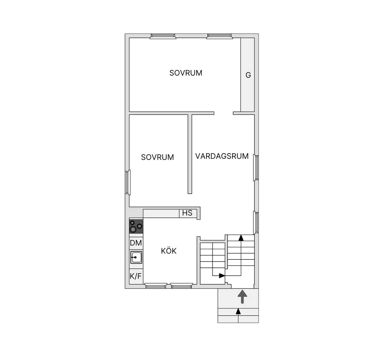 Floor plan for Kaprifolievägen 4