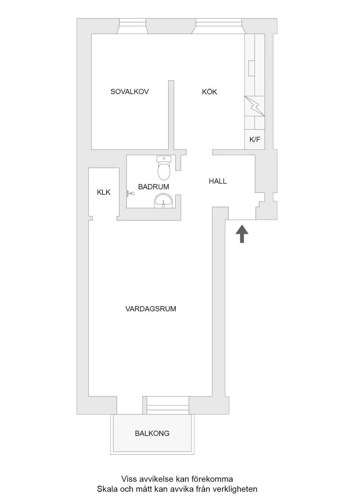 Planritning för Bomansgatan 16C