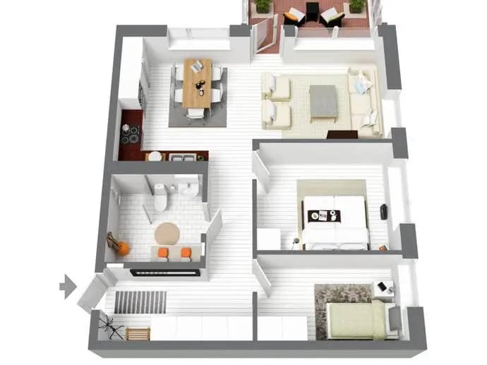 Planritning för Skogsgatan 3 A