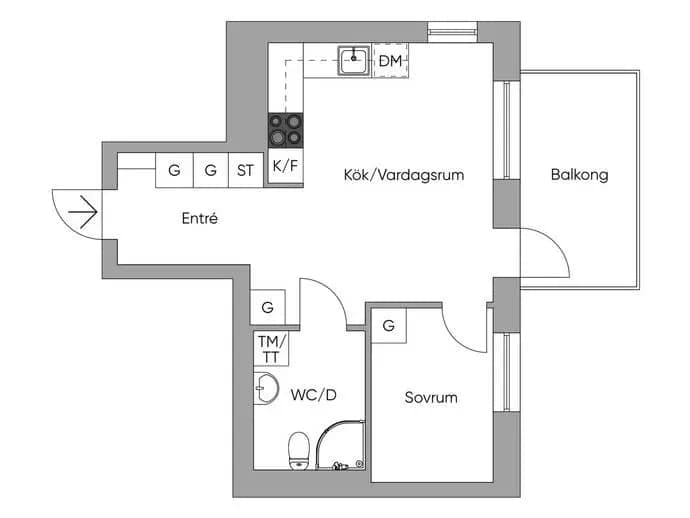 Floor plan for Fyrspannsgatan 172