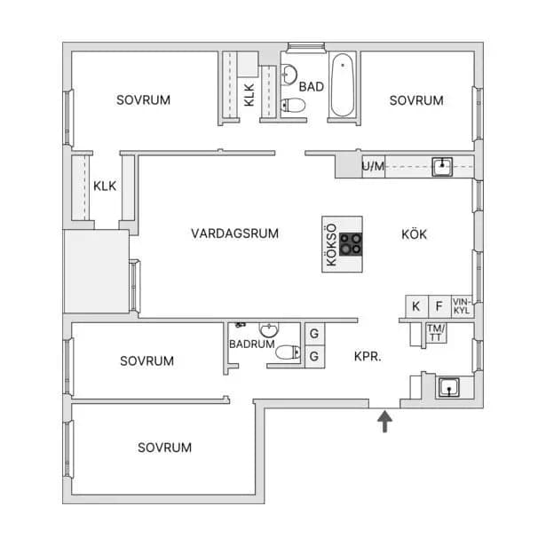 Floor plan for Högatorpsvägen 13