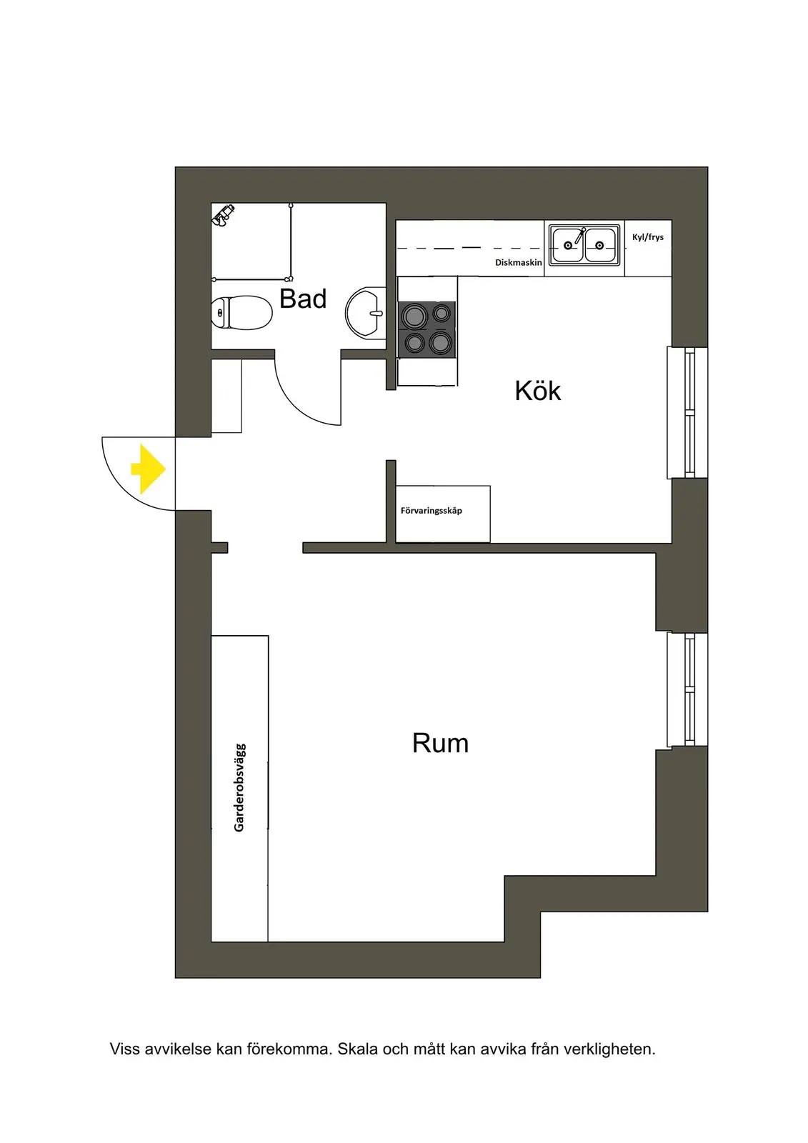 Floor plan for Regnstigen 5, 2 tr
