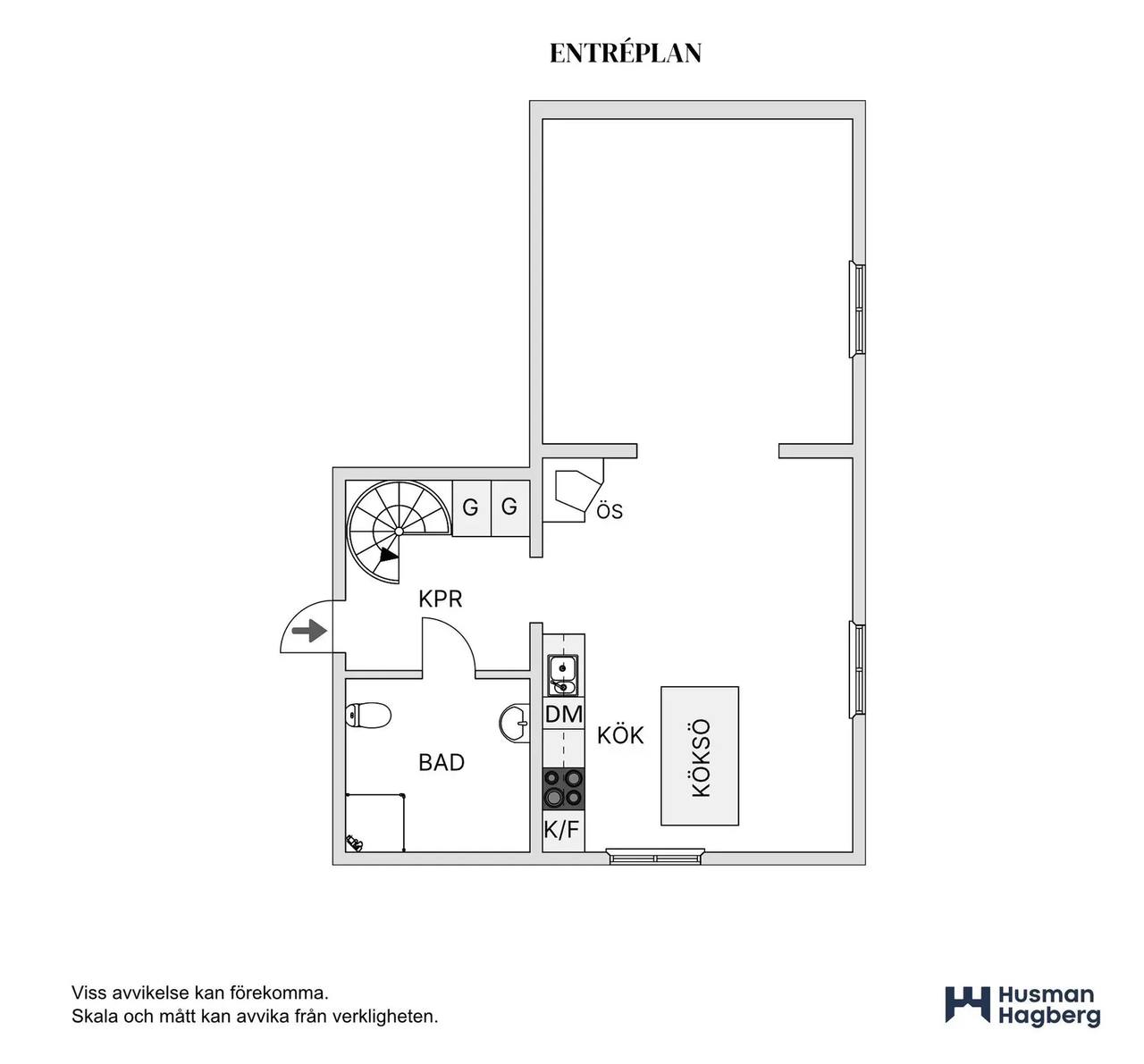 Floor plan for Skolgatan 9A
