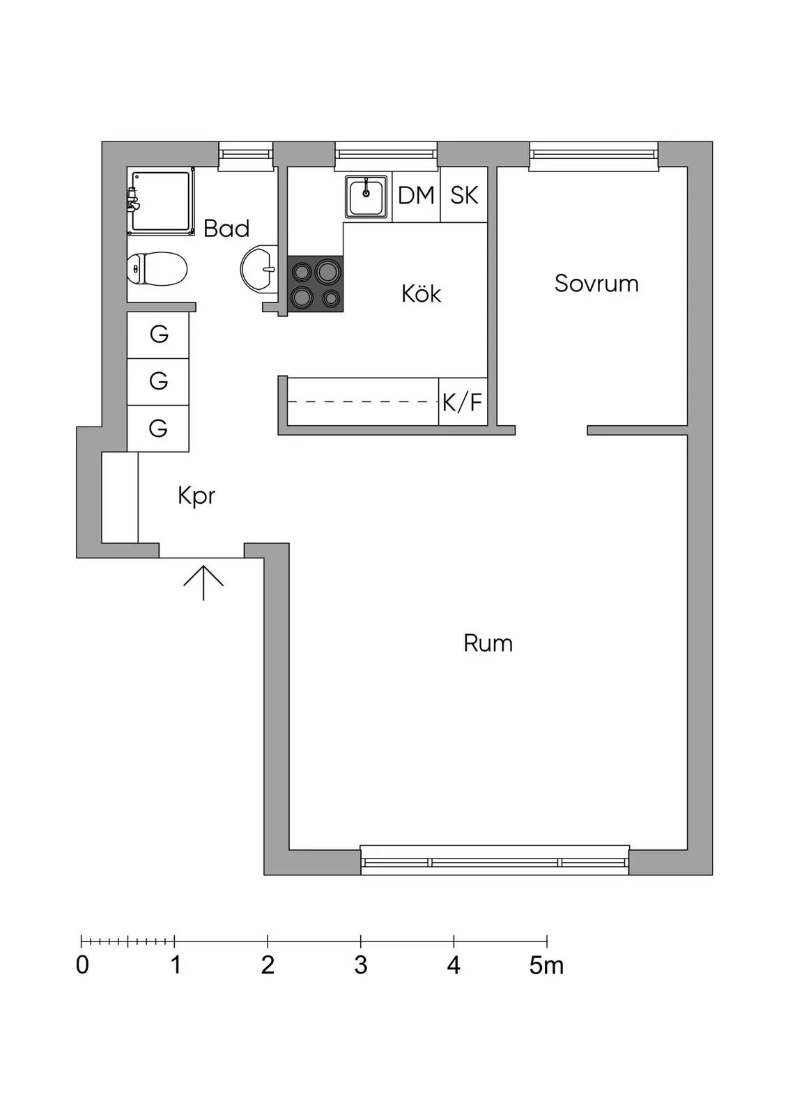 Floor plan for Hallebergsvägen 7