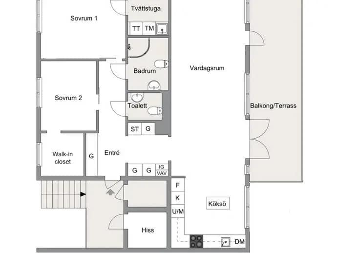 Floor plan for Östersjövägen 59