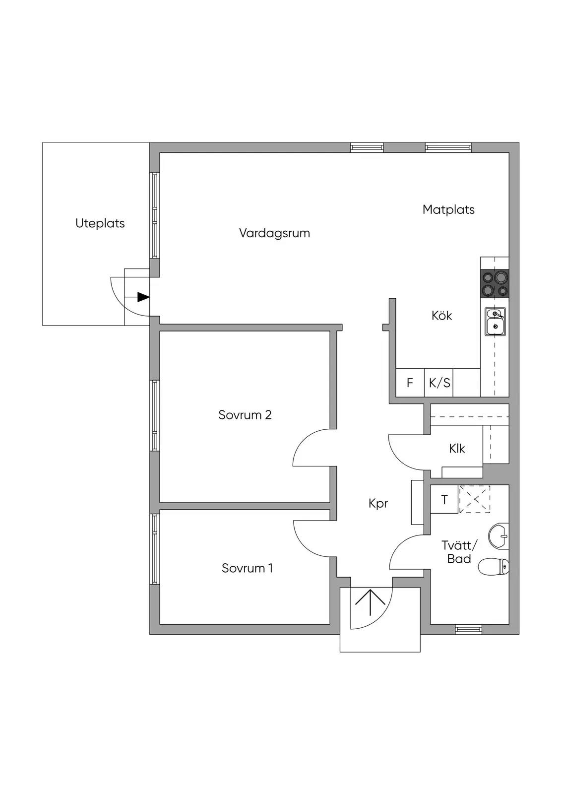 Floor plan for Ribegatan 69