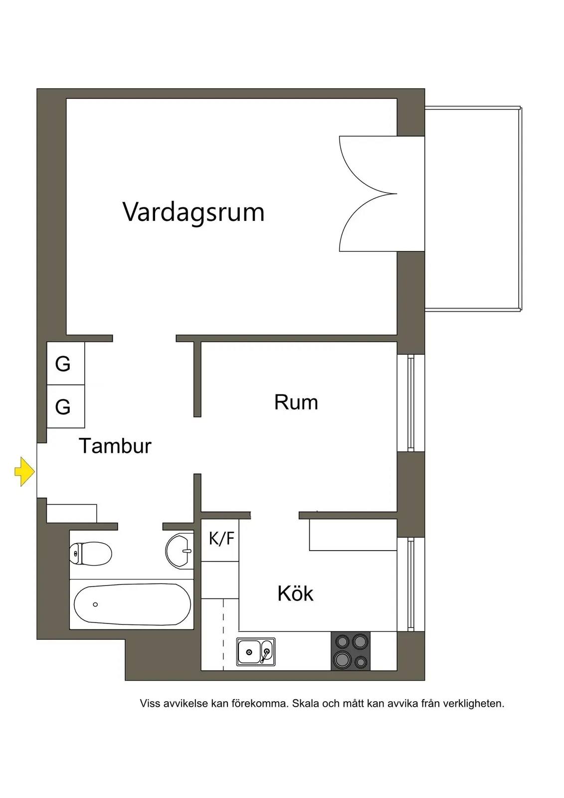 Floor plan for Vattenledningsvägen 71