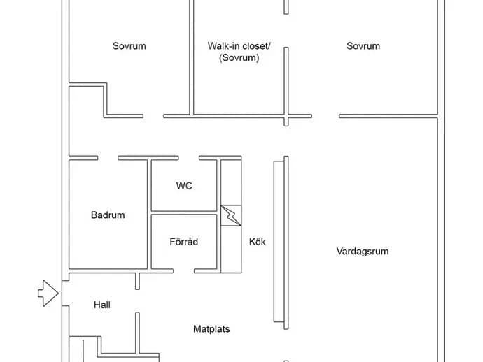 Planritning för Ljungvägen 3