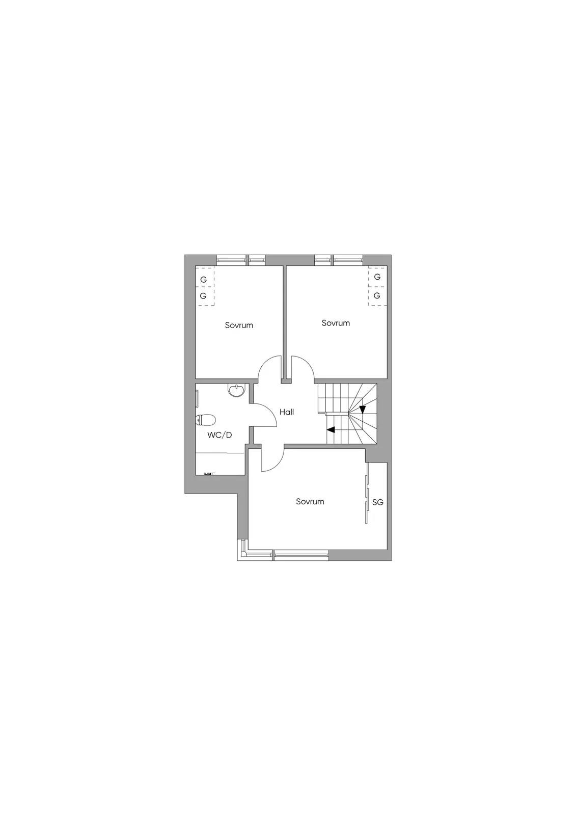 Floor plan for Kvadrantvägen 9