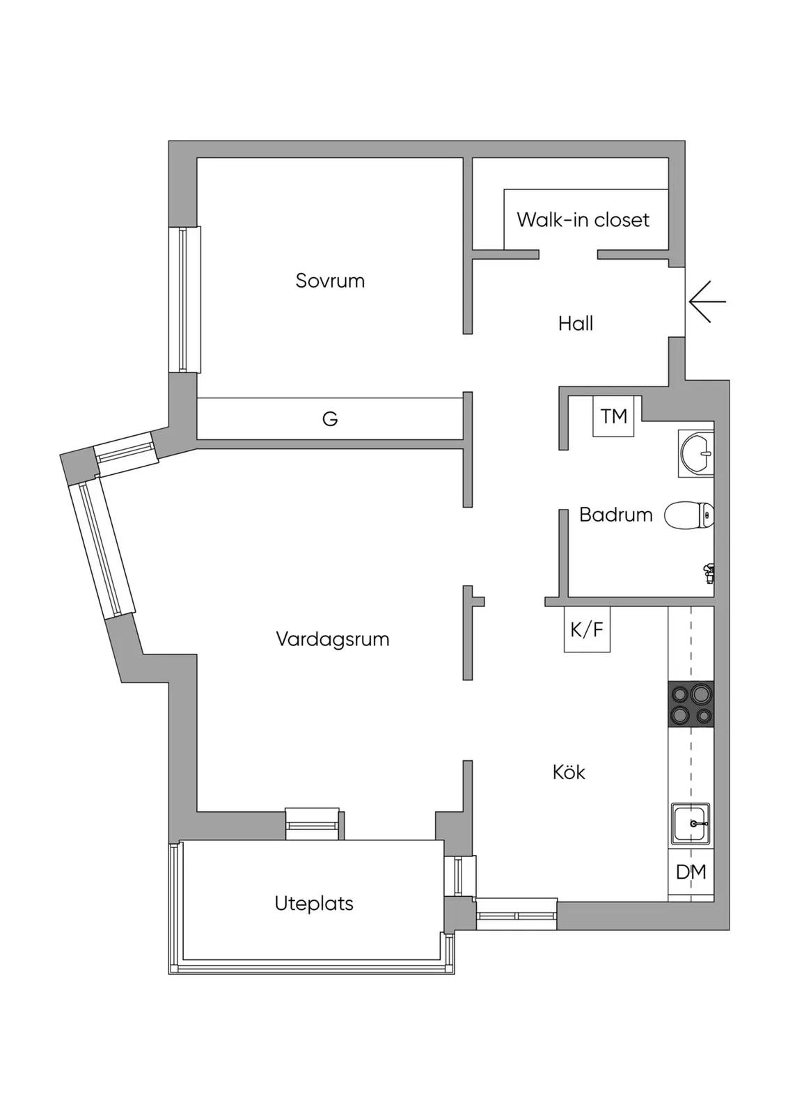 Floor plan for Nackagatan 20