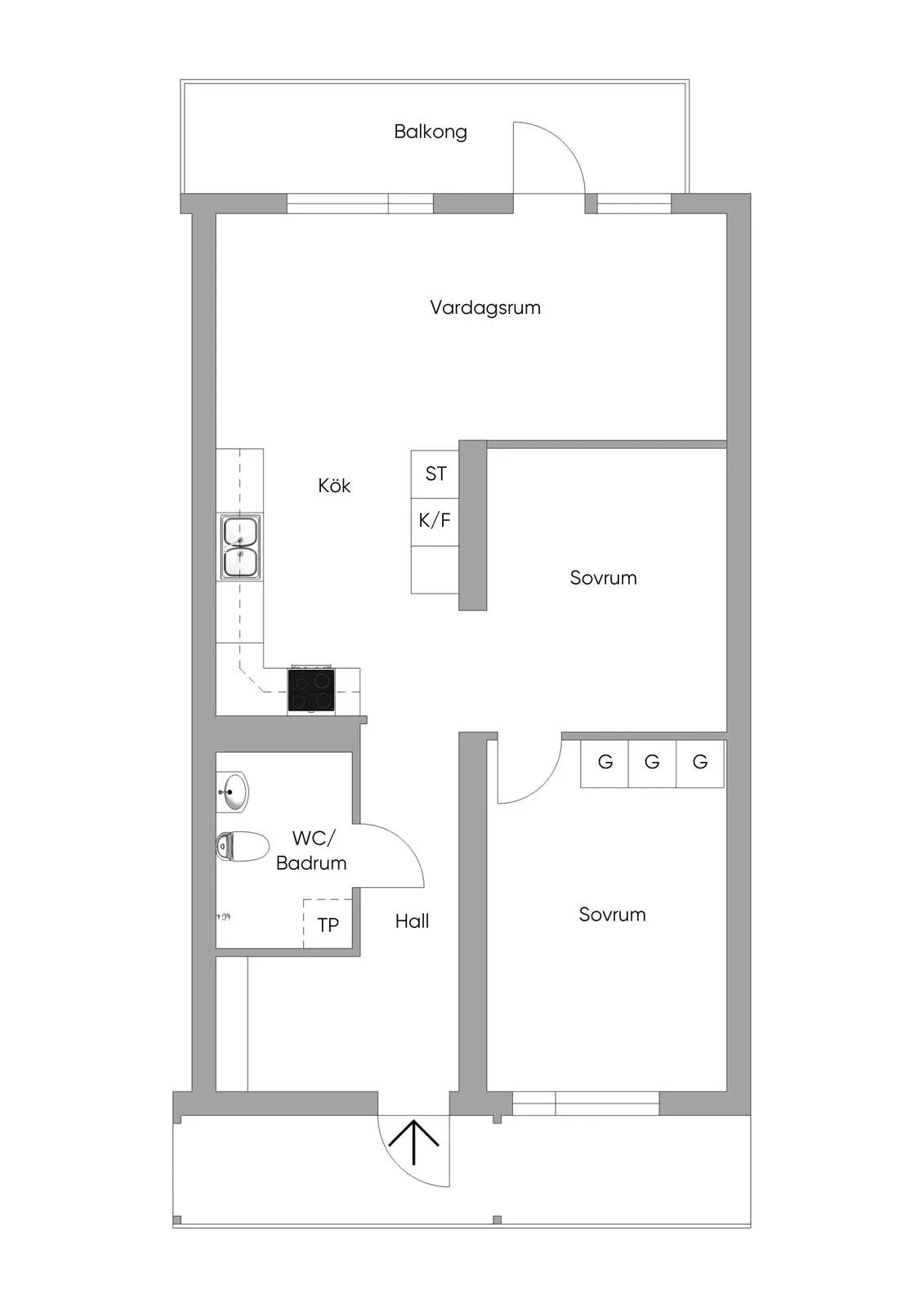 Floor plan for Ektorpsvägen 9