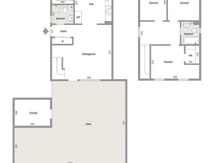 Floor plan for Alvernas väg 33