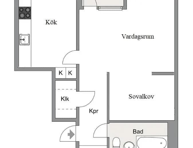 Floor plan for Bergshöjden 56