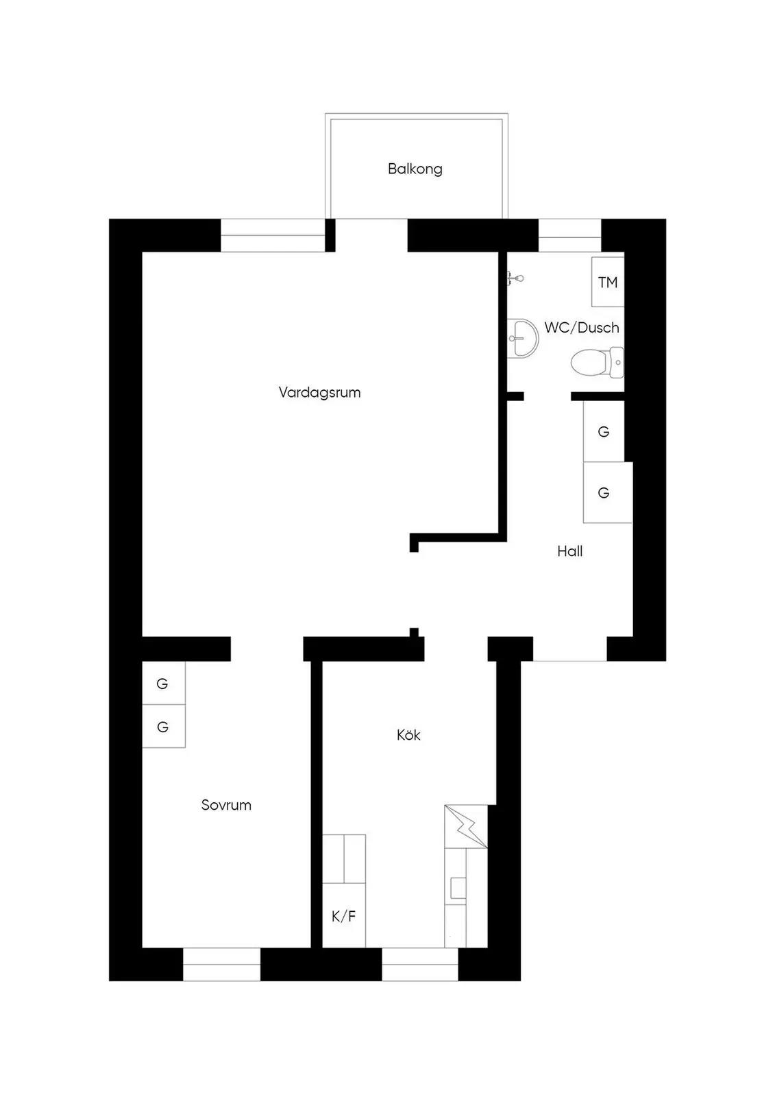 Floor plan for Flygfältsvägen 3C