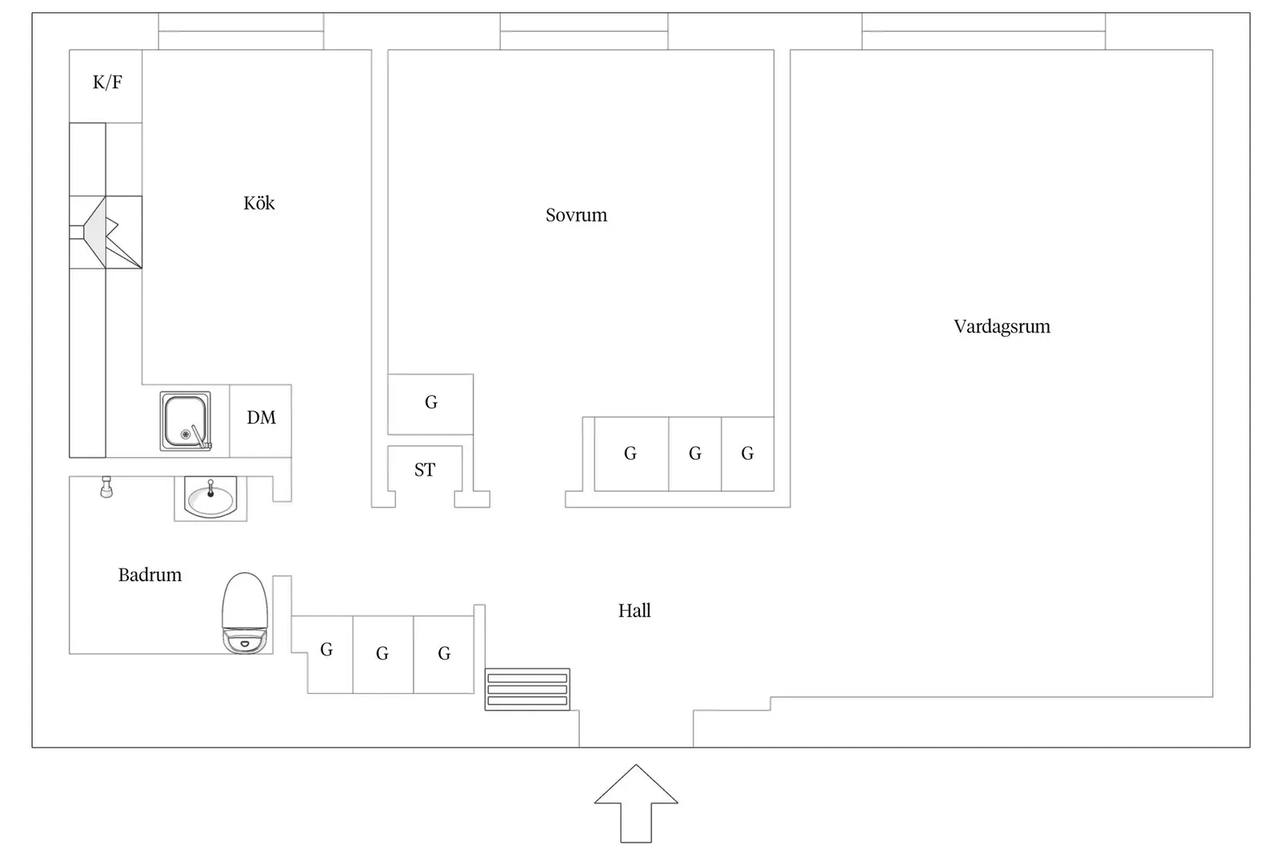 Floor plan for Vildparksgatan 7A