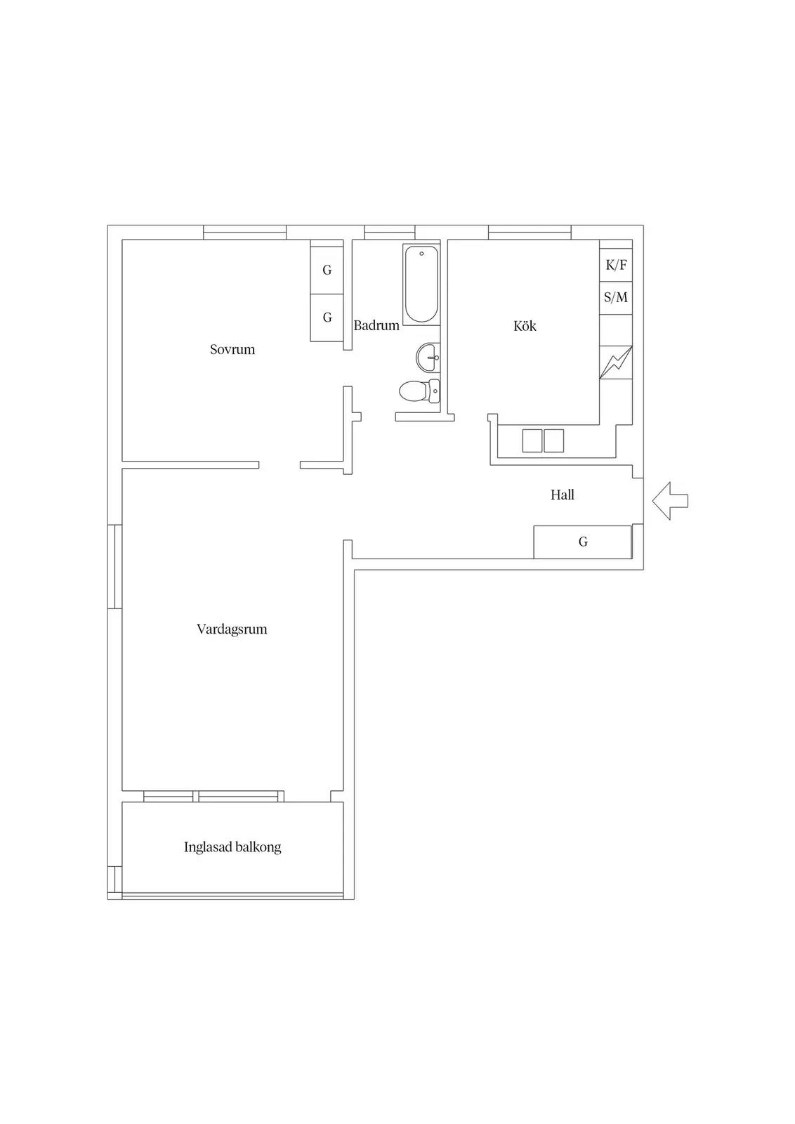 Planritning för Sagovägen 33
