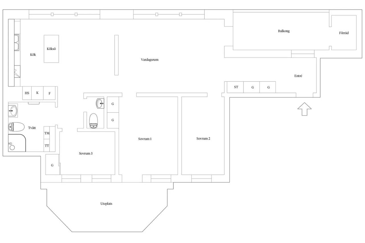 Floor plan for Raoul Wallenbergs gata 18A