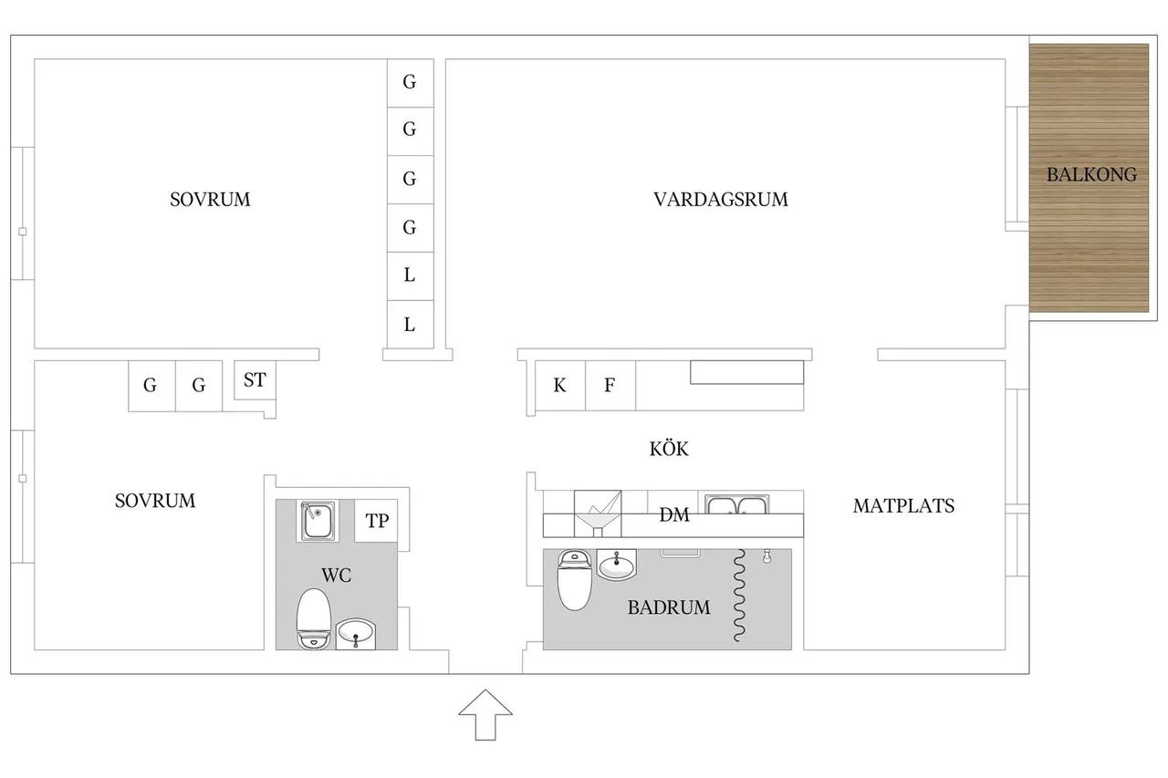 Floor plan for Parternas Gränd 51