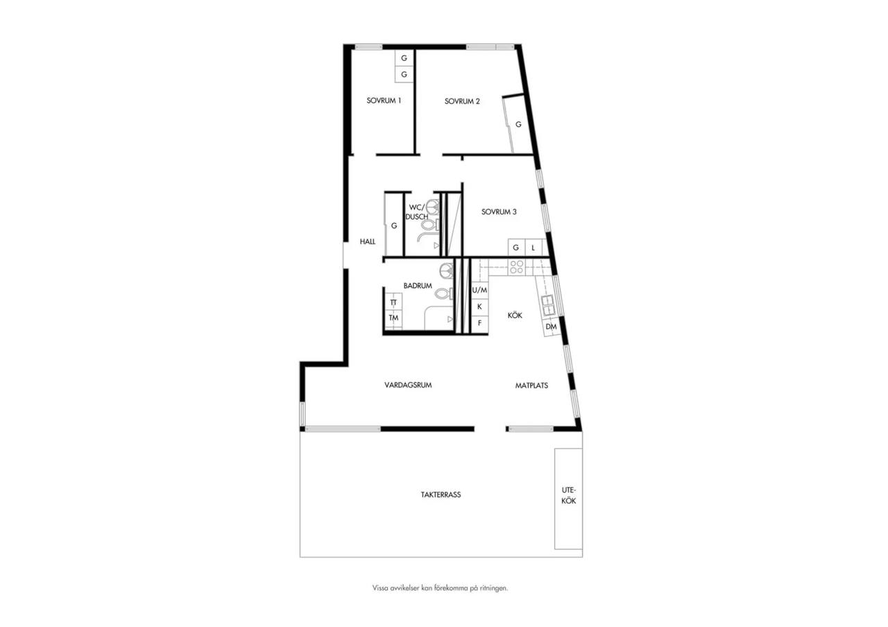 Floor plan for Lilla Varvsgatan 13K
