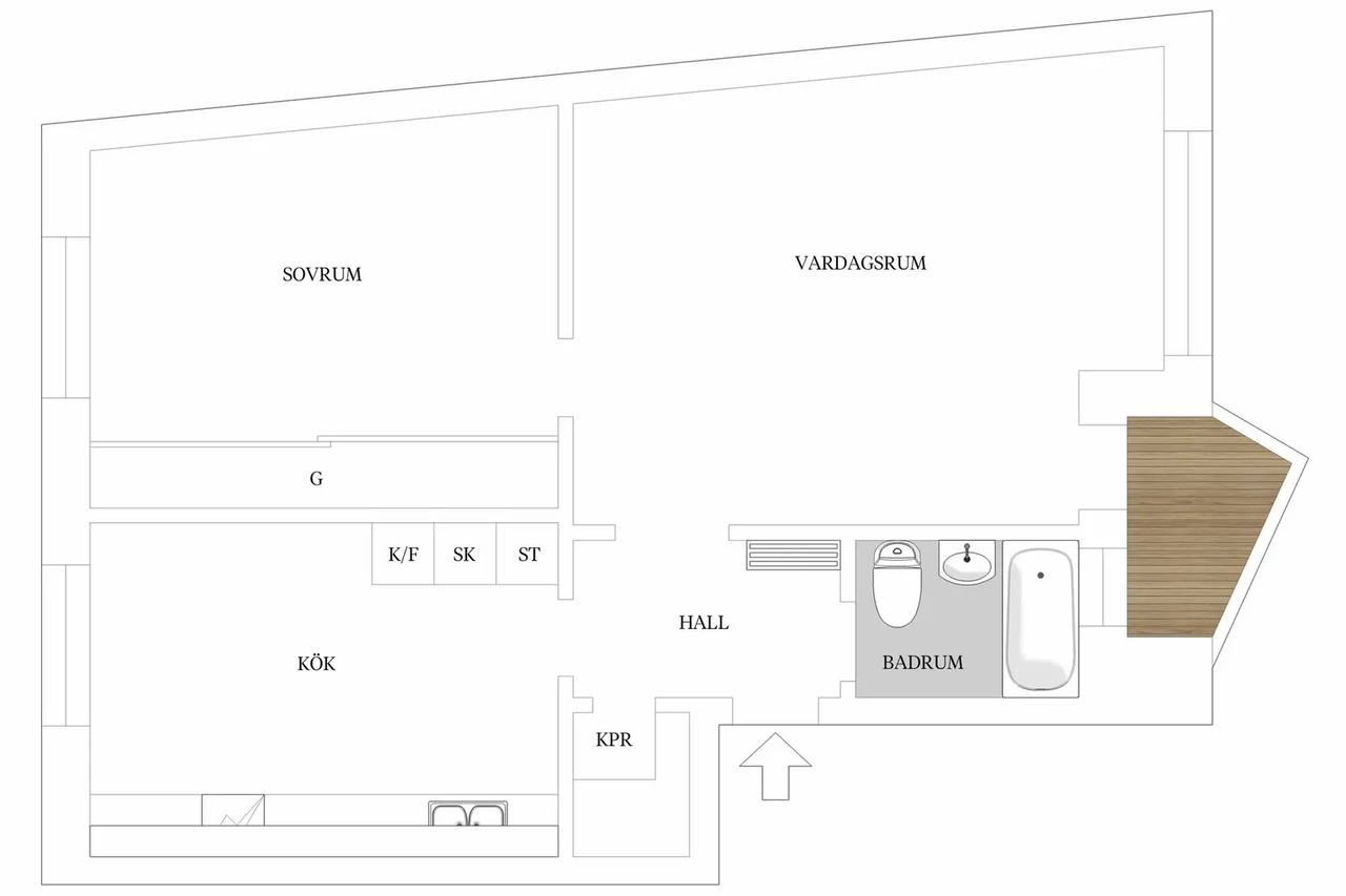 Planritning för Flöjtgatan 13