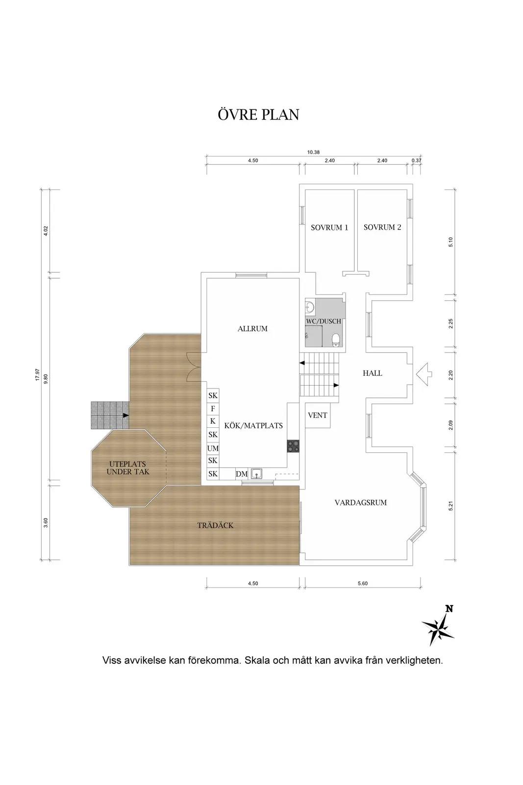 Planritning för Åkervägen 23