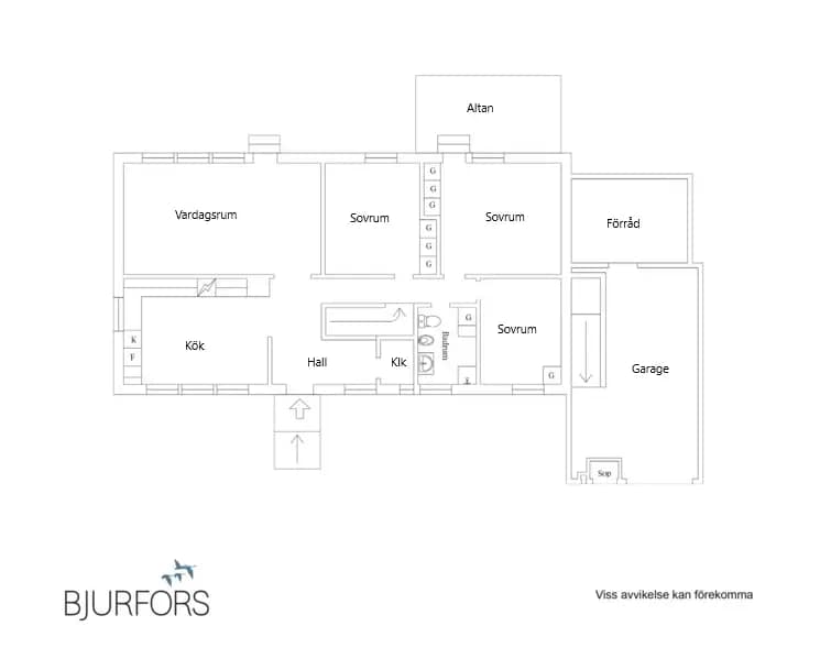 Floor plan for Molnstigen 20