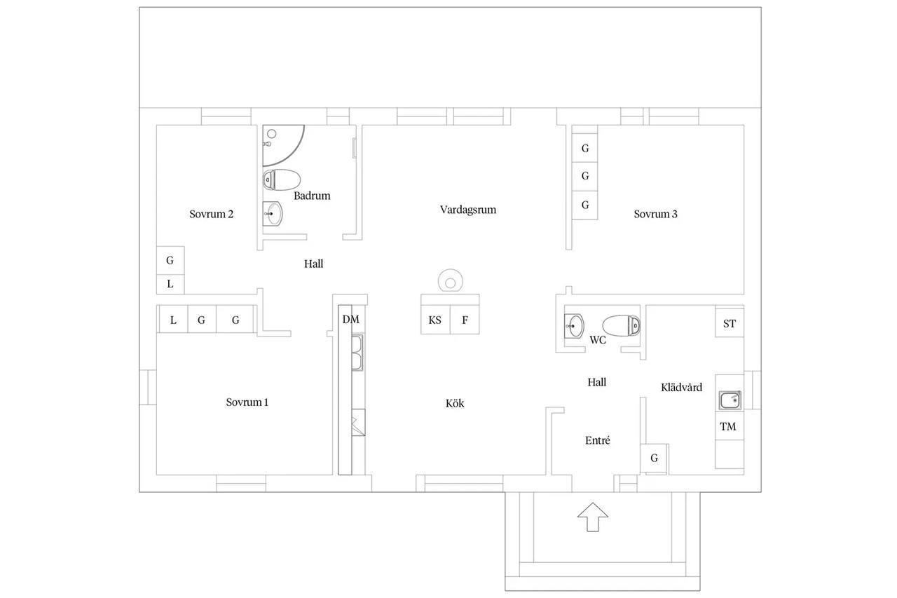 Floor plan for Väskinde Björkome 444C