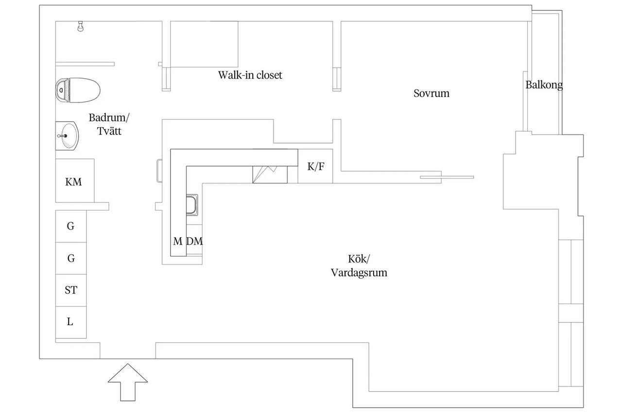Planritning för Lodjursstråket 1 (våning 29)