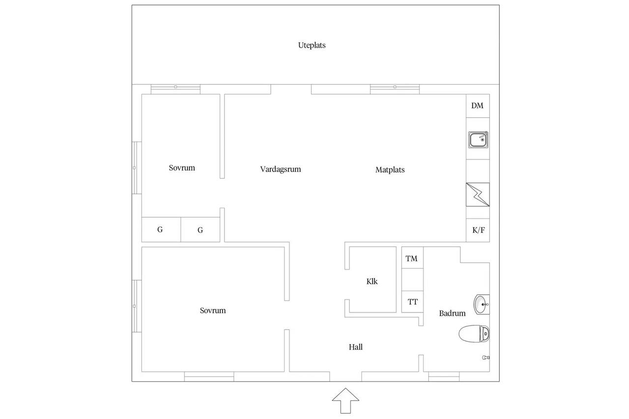 Planritning för Kolonivägen 38
