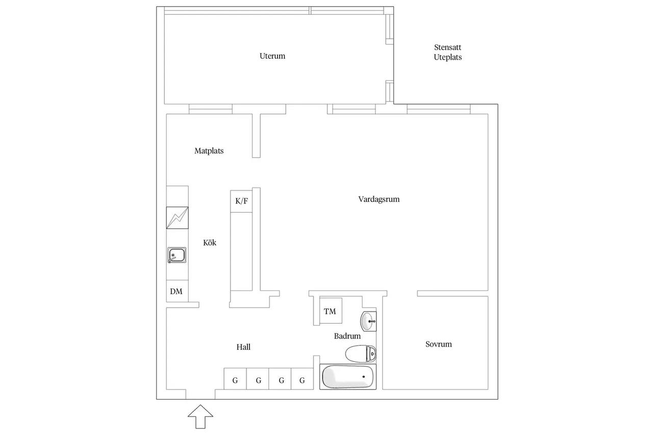 Floor plan for Vildgåsvägen 3B