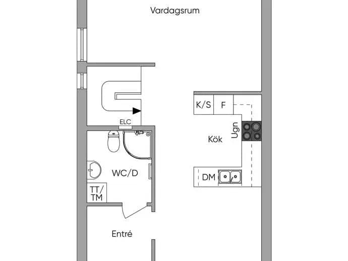 Planritning för Timmervägen 40