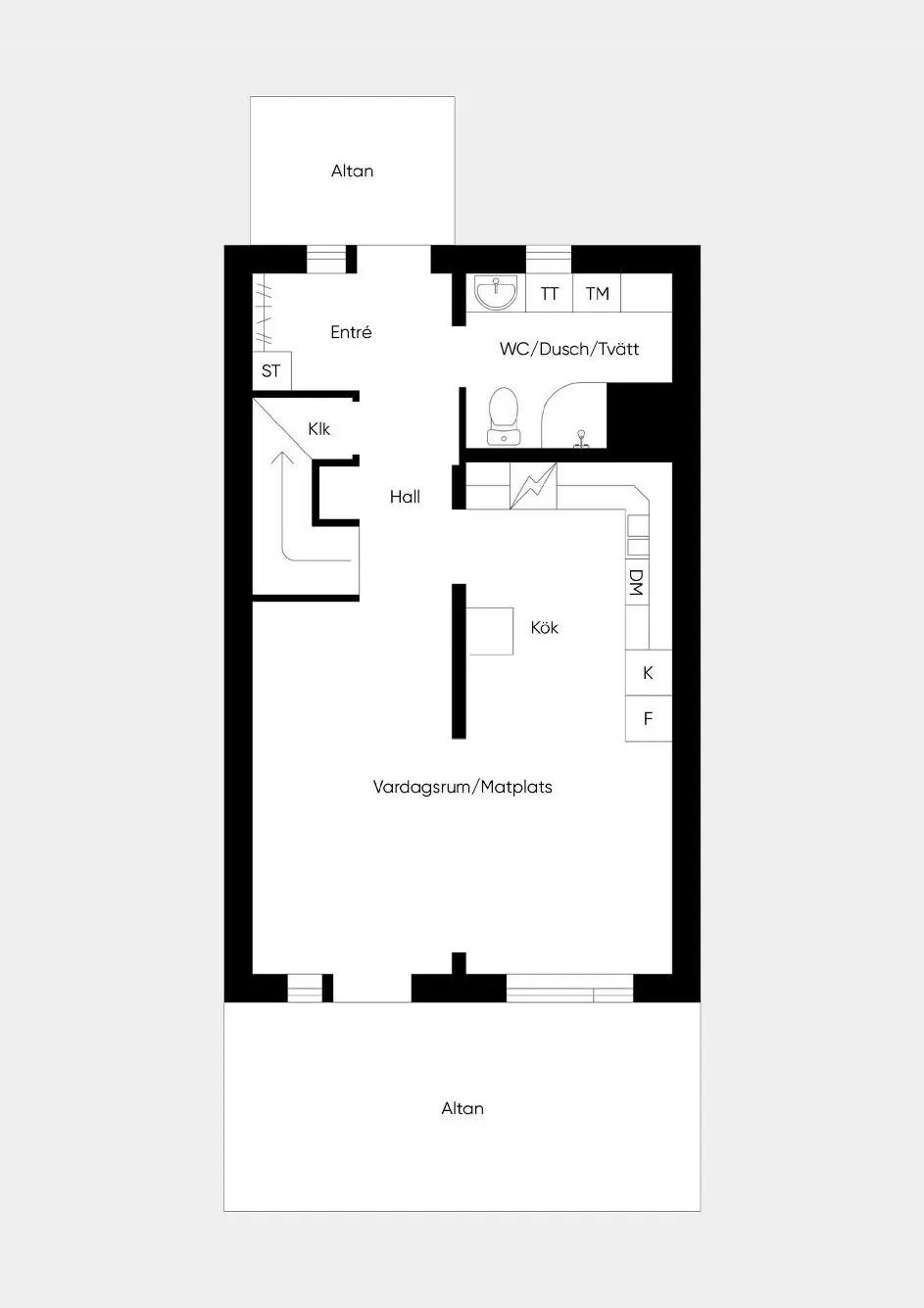 Planritning för Blåklintsgatan 15