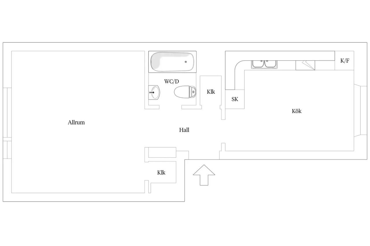 Planritning för Oterdahlsgatan 5B